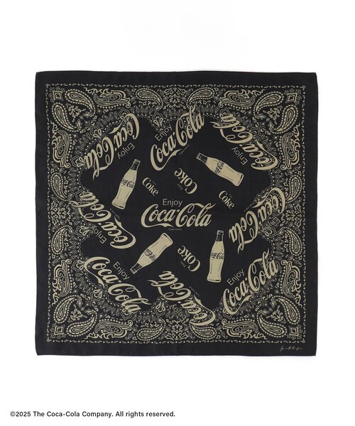 ADAM ET ROPE'（アダムエロペ）の「Coca-Cola スカーフ（バンダナ/スカーフ・レディース・ブラック/ベージュ・F）」の11枚目の写真