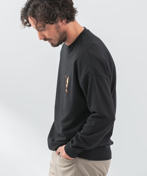 URBAN RESEARCH Sonny Label（アーバンリサーチサニーレーベル）の「OOPS×RYUAMBEコラボスウェット（スウェット・メンズ・サックス/ブラック/ミント・M/L/XL）」の6枚目の写真