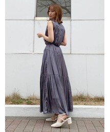 dazzlin | シャイニーティアードフレアワンピース(ワンピース)