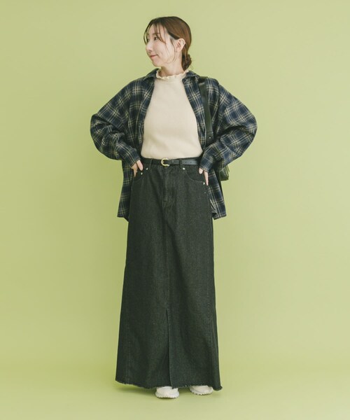 ITEMS URBANRESEARCH（アイテムズ アーバンリサーチ）の「デニムロングスカート（デニムスカート・レディース・BLU/BLK・S/M）」の14枚目の写真