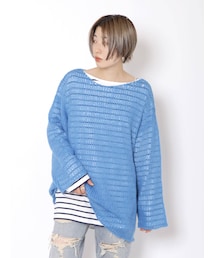 Ungrid | 透かし編みル－ズニット(ニット/セーター)