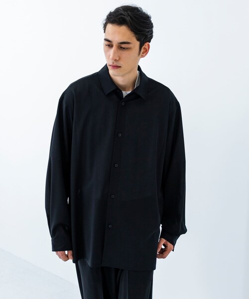URBAN RESEARCH（アーバンリサーチ）の「『別注』ATON×URBAN RESEARCH　OVERSIZED SHIRTS（シャツ/ブラウス・メンズ・075NAV/IND/004CHA・4/6）」の10枚目の写真