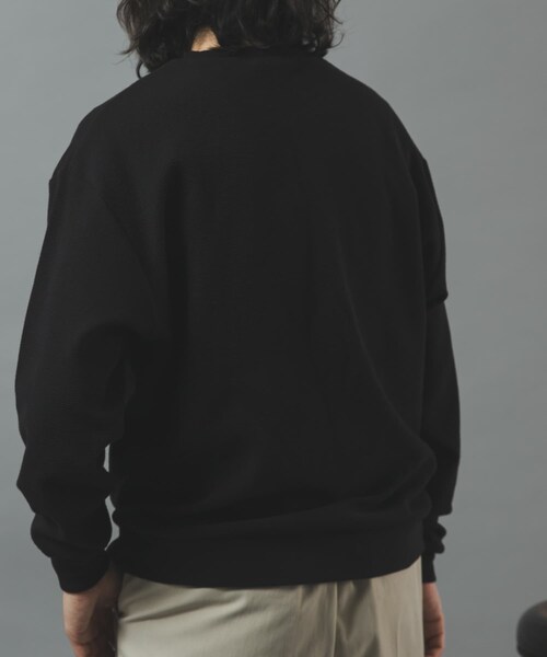 ITEMS URBANRESEARCH(アイテムズ アーバンリサーチ)の「ワッフルロングスリーブカットソー(Tシャツ/カットソー・メンズ・OLV STRIPE/BLACK/WHITE/NVY STRIPE・M/L)」の11枚目の写真