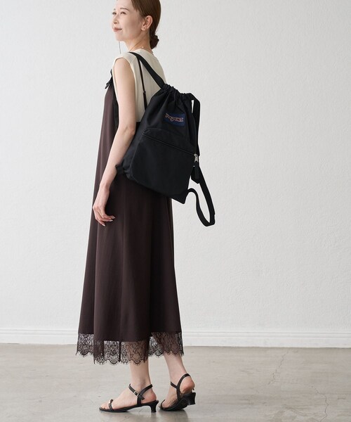 ROPE' PICNIC(ロペピクニック)の「【JANSPORT/ジャンスポーツ】DRAW SACK(バックパック/リュック・レディース・ブラック/ネイビー・F)」の5枚目の写真