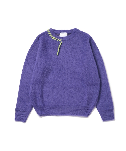 ADAM ET ROPE'（アダムエロペ）の「【BONSAI/ボンサイ】MOHAIR KNIT CREWNECK（ニット/セーター・メンズ・グレー/ブルー/パープル・M/S）」の5枚目の写真