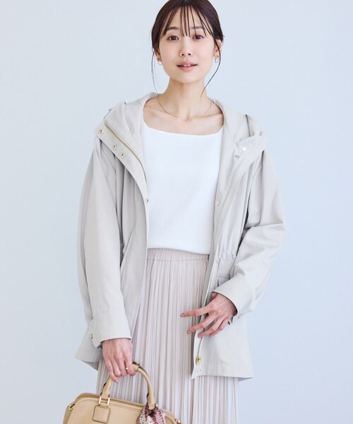 ROPE' PICNIC（ロペピクニック）の「ミドル丈マウンテンパーカー スプリングコート/花粉ガード・撥水（マウンテンパーカー・レディース・チャコール/ライトグレー/ダークブラウン/ネイビー・F）」の17枚目の写真