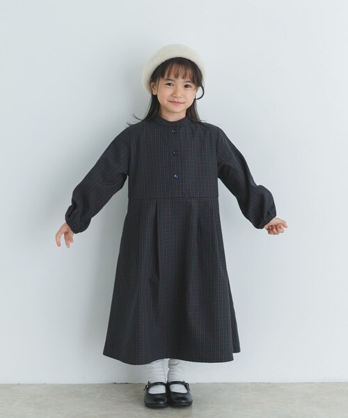 URBAN RESEARCH DOORS（アーバンリサーチドアーズ）の「『親子リンク』『UR TECH』チェック柄ワンピース(KIDS)（ワンピース・キッズ・BROWN/NAVY・105/120/135）」の22枚目の写真