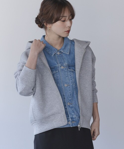 URBAN RESEARCH Sonny Label（アーバンリサーチサニーレーベル）の「ダンボールZIPコクーンフーディー（パーカー・レディース・L.グレー/チャコール/ネイビー・Free）」の8枚目の写真