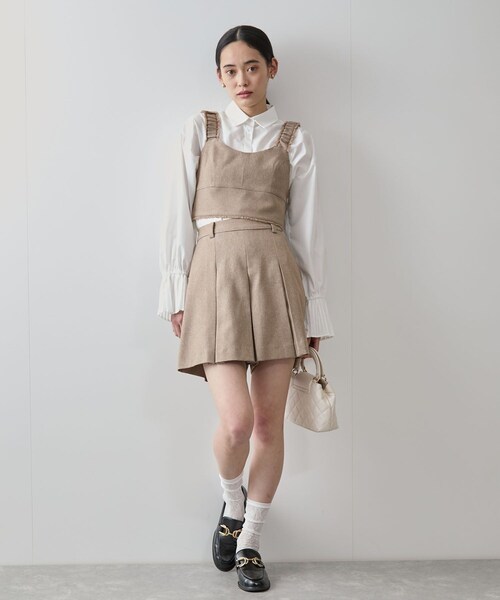 VIS(ビス)の「サマーツイードタックフレアショートパンツ(その他パンツ・レディース・キナリ系/キャメル系・M/S)」の12枚目の写真