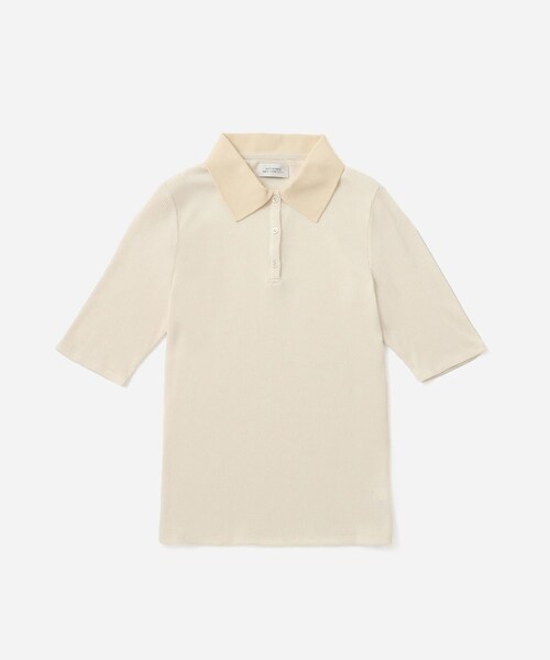 Saturdays NYC(サタデーズ ニューヨークシティ )の「Devin Rib Poloshirt(ポロシャツ・レディース・ブラック/オフホワイト/イエロー・L/M/S)」の6枚目の写真