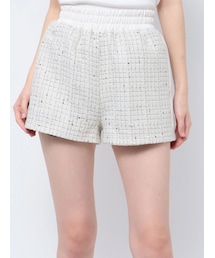 サイドラインツイードショートパンツ