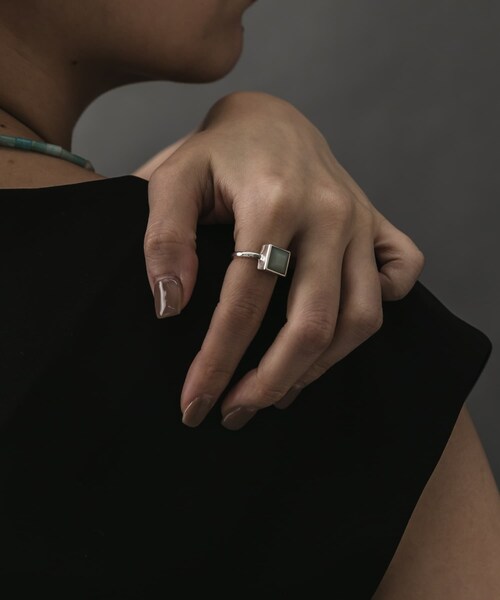 SMELLY（スメリー）の「SMELLY so’　square amazonite ring（リング・レディース・SL/GR・11）」の11枚目の写真