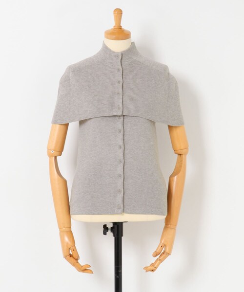 URBAN RESEARCH（アーバンリサーチ）の「AMOMENTO　CAPE TOP ＆ BANDEAU SET（ニット/セーター・レディース・CHARCOAL/L BEIGE・0）」の3枚目の写真