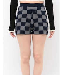 EMODA | プレーティングリブニットショートパンツ(その他パンツ)
