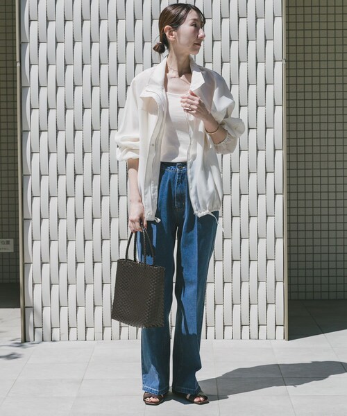ITEMS URBANRESEARCH(アイテムズ アーバンリサーチ)の「シアースタンドブルゾン(ブルゾン・レディース・MILK/BLU/GRY・Free)」の10枚目の写真