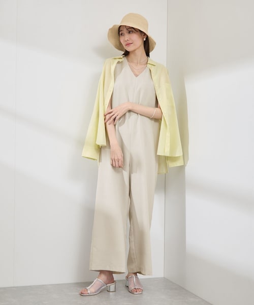 ROPE' PICNIC(ロペピクニック)の「【吸水速乾・防シワ】エフォートレスリラックスオールインワン(つなぎ/オールインワン・レディース・チャコール/ライトグレー/ベージュ・36/38)」の21枚目の写真