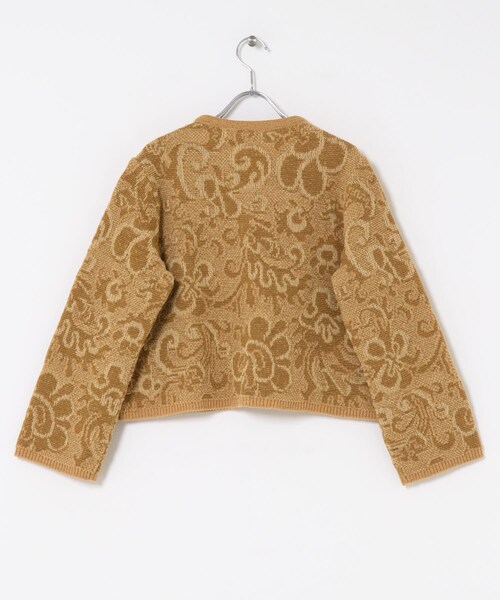 THE GOODLAND MARKET（ザグッドランドマーケット）の「米富繊維　GOBELIN JACQUARD KNIT JACKET（カーディガン/ボレロ・レディース・BROWN/BEIGE・FREE）」の10枚目の写真