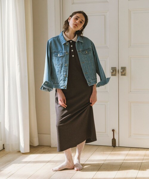 URBAN RESEARCH Sonny Label（アーバンリサーチサニーレーベル）の「オーセンティックデニムショートジャケット（デニムジャケット・レディース・インディゴ/ライトインディゴ・Free）」の5枚目の写真