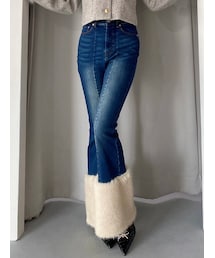RESEXXY | ヘムフェイクファーデニムパンツ(デニムパンツ)