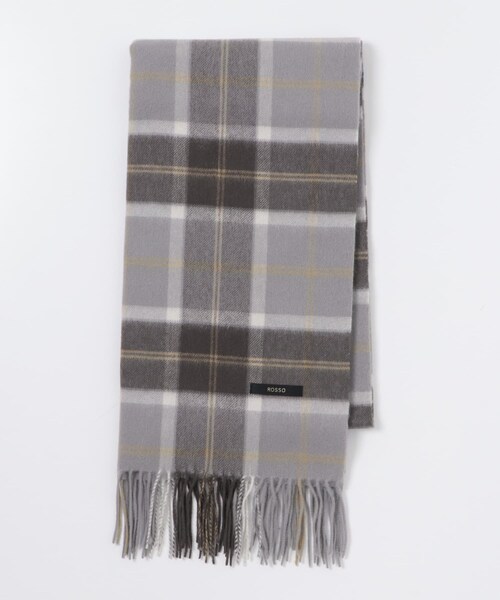 URBAN RESEARCH ROSSO（アーバンリサーチロッソ）の「カシミヤ混チェックストール（マフラー・レディース・OFF WHITE/GRAY/PINK・Free）」の11枚目の写真