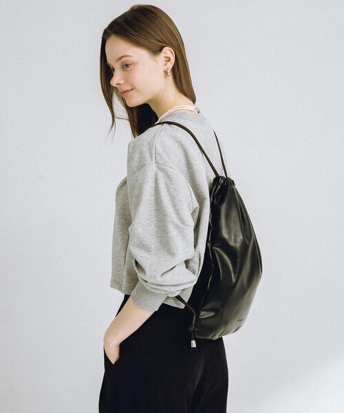 URBAN RESEARCH Sonny Label（アーバンリサーチサニーレーベル）の「エンボスロゴナップサック（バックパック/リュック・レディース・ブラック/アイボリー・one）」の18枚目の写真