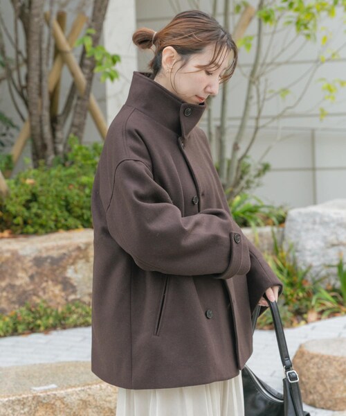 ITEMS URBANRESEARCH（アイテムズ アーバンリサーチ）の「スタンドカラージャケット（テーラードジャケット・レディース・BEG/BRN/CHA・Free）」の20枚目の写真