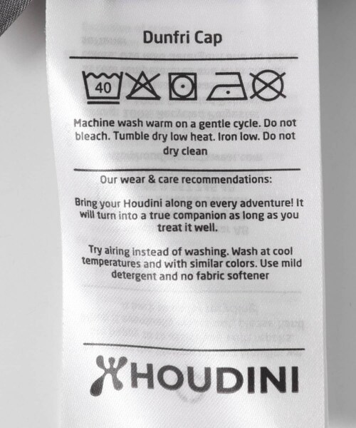 EKAL（エカル）の「HOUDINI　Dunfri Cap（キャップ・メンズ・True Black/A TO Gray・M/L）」の9枚目の写真