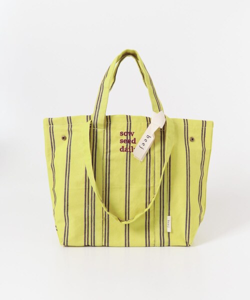 URBAN RESEARCH DOORS(アーバンリサーチドアーズ)の「『別注』beej×DOORS ストライプトートバッグ(トートバッグ・レディース・PINK/YELLOW/GREEN・One)」の14枚目の写真