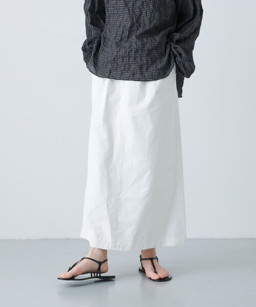 かぐれ（カグレ）の「『2サイズ展開』コットンストレートスカート（スカート・レディース・OFF/BLACK・0/1）」の17枚目の写真