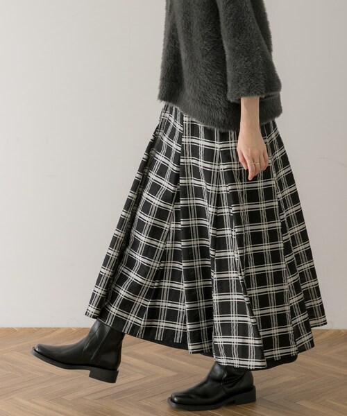 URBAN RESEARCH Sonny Label（アーバンリサーチサニーレーベル）の「リバーシブルチェックスカート（スカート・レディース・ブラック/ベージュ・FREE）」の5枚目の写真