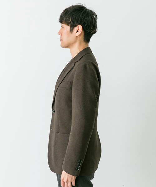 URBAN RESEARCH DOORS（アーバンリサーチドアーズ）の「『イージーケア』LIFE STYLE TAILOR　バーズアイストレッチジャケット（その他アウター・メンズ・BROWN/NAVY・44/46/48/50）」の4枚目の写真