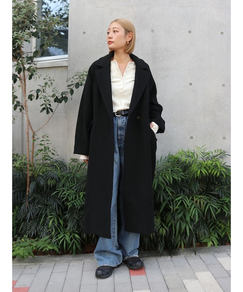 Ungrid（アングリッド）の「ルーズシルエットチェスターコート（チェスターコート・レディース・ミディアムグレー/ブラック/ブルー/ミックス・S/M/F）」の9枚目の写真
