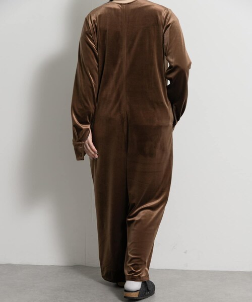 THE GOODLAND MARKET（ザグッドランドマーケット）の「&her　Velor All in one（サロペット/オーバーオール・レディース・BLACK/BROWN・36/38）」の21枚目の写真