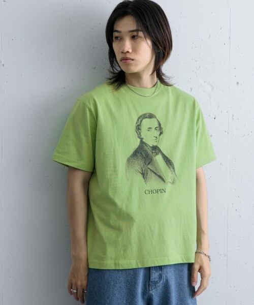 SENSE OF PLACE by URBAN RESEARCH（センスオブプレイスバイアーバンリサーチ）の「ヴィンテージライクTシャツ(ショパン)（Tシャツ/カットソー・メンズ・WHITE/MINT・M/L）」の16枚目の写真