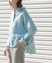 FORK&SPOON | FORK&SPOON フレンチリネンクロップドワイドシャツ(シャツ/ブラウス)