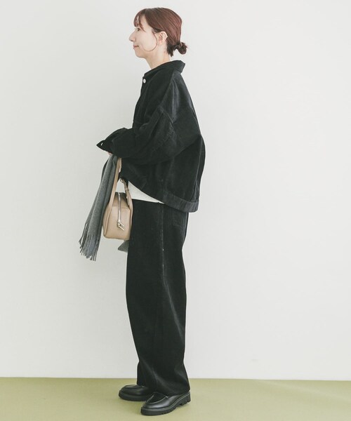 ITEMS URBANRESEARCH（アイテムズ アーバンリサーチ）の「コーデュロイジャケット（テーラードジャケット・レディース・BLK/BEG/CHERRY・FREE）」の8枚目の写真
