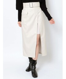 MURUA | フェイクレザーラップスカート(スカート)