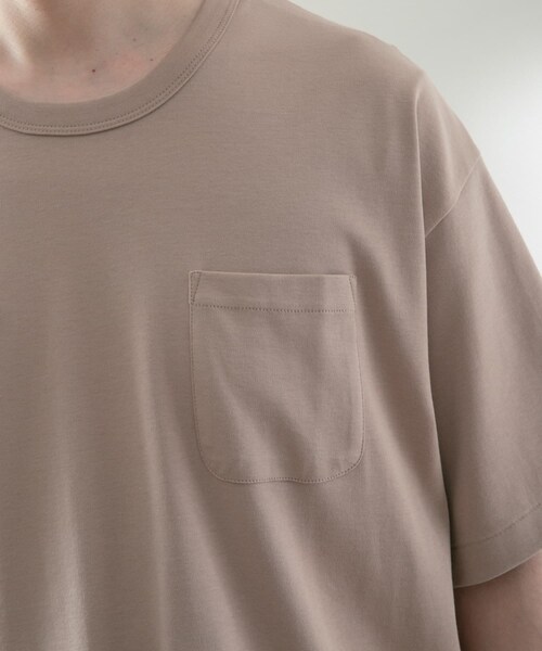 ITEMS URBANRESEARCH（アイテムズ アーバンリサーチ）の「シルケットスムース クルーネックTシャツ（Tシャツ/カットソー・メンズ・KHK/WHT/BLK/BEG/PNK・M/L）」の21枚目の写真