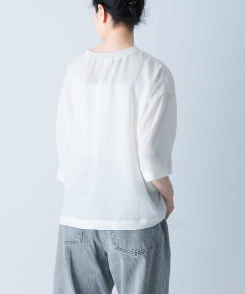 かぐれ（カグレ）の「キュプラプルオーバー（Tシャツ/カットソー・レディース・IVORY/NAVY/CHARCOAL・FREE）」の6枚目の写真