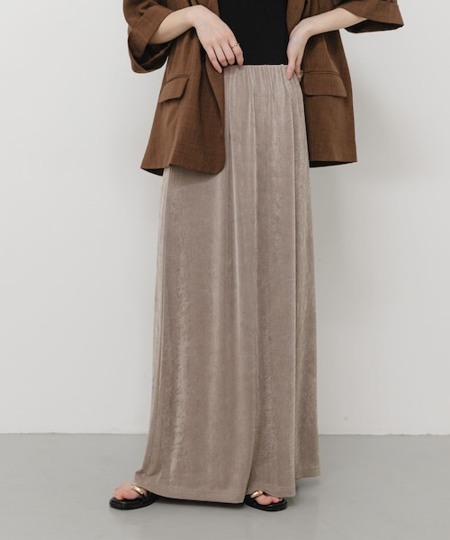 SENSE OF PLACE by URBAN RESEARCH(センスオブプレイスバイアーバンリサーチ)の「シャイニーイージーナロースカート(スカート・レディース・BROWN/BLACK/BEIGE・S/M)」の3枚目の写真