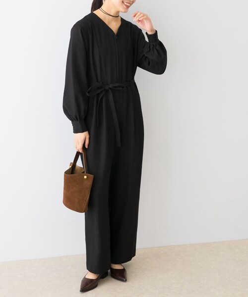 URBAN RESEARCH ROSSO（アーバンリサーチロッソ）の「『UR TECH SMOOTHLUXE』F by ROSSO　ハーフZIPジャンプスーツ（サロペット/オーバーオール・レディース・C/GRAY/BLACK・36/38）」の7枚目の写真