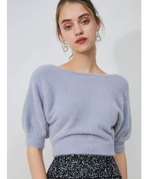 MERCURYDUO | 2WAYキーネックミニシャギーコンパクトカーディガン(カーディガン/ボレロ)