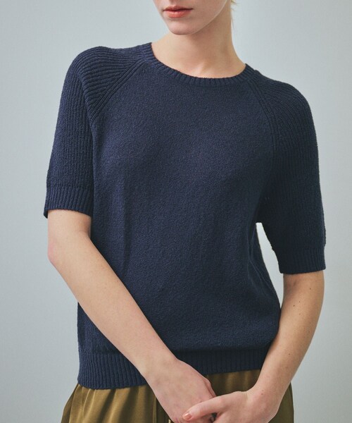 ROPE'(ロペ)の「【一部店舗限定】【REALM(レルム)】HALF SLEEVE KNIT|5分袖ニット(ニット/セーター・レディース・ネイビー/チャコール/ホワイト・38)」の18枚目の写真
