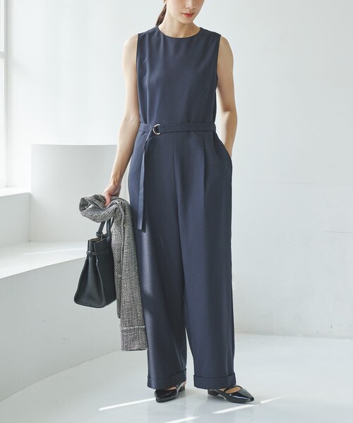 URBAN RESEARCH(アーバンリサーチ)の「『2サイズ展開』ベルト付きオールインワン(つなぎ/オールインワン・レディース・NAVY/BLACK・36/38)」の17枚目の写真