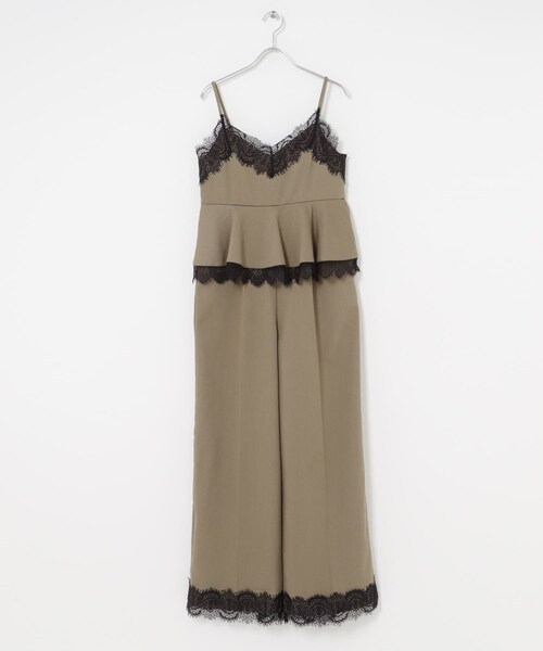 SENSE OF PLACE by URBAN RESEARCH（センスオブプレイスバイアーバンリサーチ）の「レースキャミオールインワン（つなぎ/オールインワン・レディース・CHARCOAL/CAMEL・S/M）」の16枚目の写真