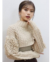 MURUA | レイヤーケーブルショートニット(ニット/セーター)