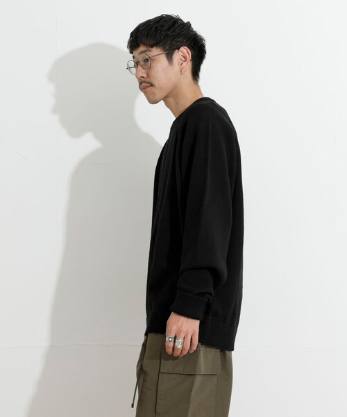 THE GOODLAND MARKET（ザグッドランドマーケット）の「KEIMEN　KM-Crewneck Knit（ニット/セーター・メンズ・Gray/Black/Green・M/L/XL）」の6枚目の写真