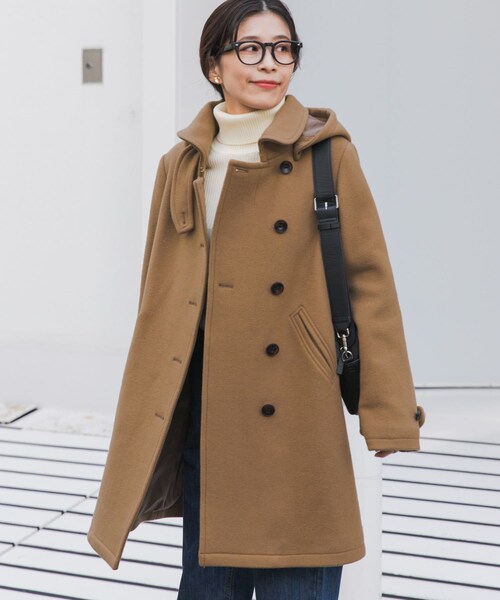 URBAN RESEARCH DOORS(アーバンリサーチドアーズ)の「ショールカラー2WAYロングコート(テーラードジャケット・レディース・CAMEL/NAVY・S/M)」の15枚目の写真