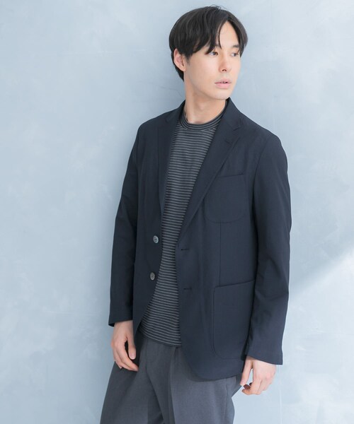 URBAN RESEARCH DOORS（アーバンリサーチドアーズ）の「LIFE STYLE TAILOR　ライトメッシュイージージャケット（テーラードジャケット・メンズ・BEIGE/NAVY・S/M/L/XL）」の20枚目の写真