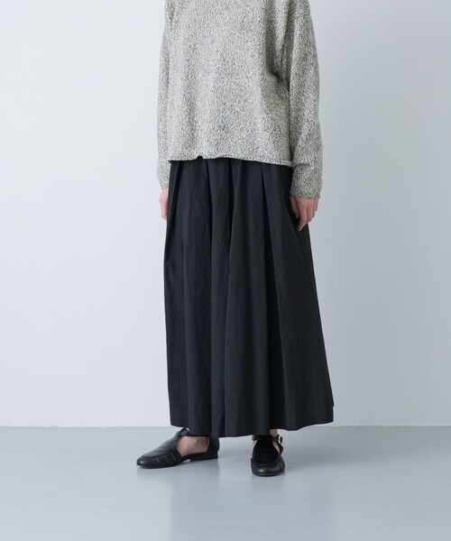 かぐれ（カグレ）の「コットンタックスカート（スカート・レディース・LIGHT GRAY/CHARCOAL/BLACK・Free）」の5枚目の写真